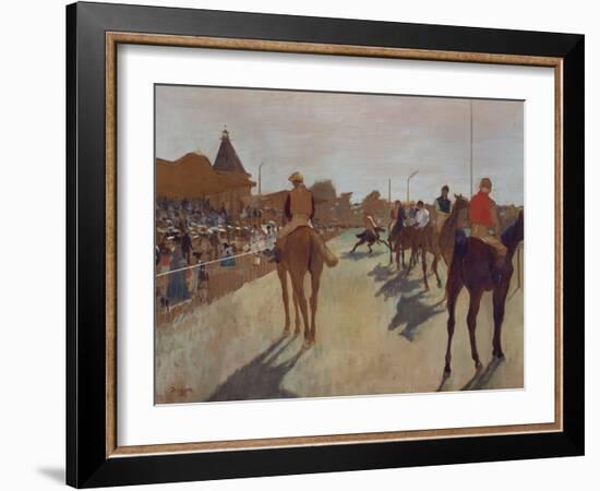 The Parade, or Race Horses in Front of the Stands, about 1866/68-Edgar Degas-Framed Giclee Print