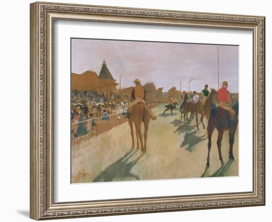 The Parade, or Race Horses in Front of the Stands, circa 1866-68-Edgar Degas-Framed Giclee Print