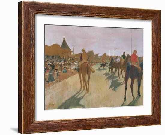 The Parade, or Race Horses in Front of the Stands, circa 1866-68-Edgar Degas-Framed Giclee Print