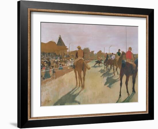 The Parade, or Race Horses in Front of the Stands, circa 1866-68-Edgar Degas-Framed Giclee Print