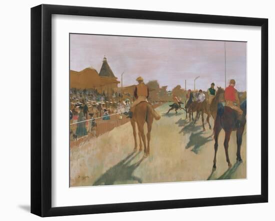 The Parade, or Race Horses in Front of the Stands, circa 1866-68-Edgar Degas-Framed Giclee Print