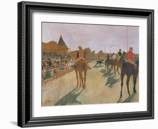 The Parade, or Race Horses in Front of the Stands, circa 1866-68-Edgar Degas-Framed Giclee Print