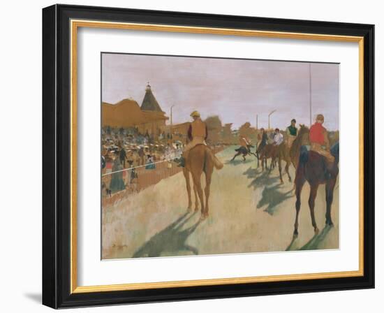 The Parade, or Race Horses in Front of the Stands, circa 1866-68-Edgar Degas-Framed Giclee Print