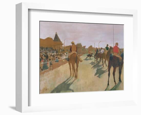 The Parade, or Race Horses in Front of the Stands, circa 1866-68-Edgar Degas-Framed Giclee Print