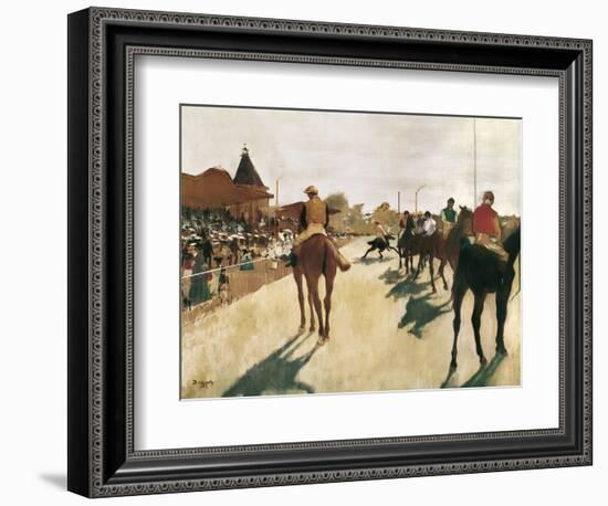 The Parade, or Race Horses in Front of the Stands-Edgar Degas-Framed Art Print