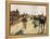 The Parade, or Race Horses in Front of the Stands-Edgar Degas-Framed Stretched Canvas