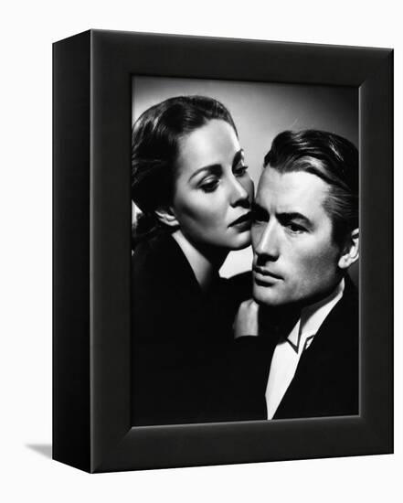THE PARADINE CASE, 1948 directed by ALFRED HITCHCOCK Alida Valli and Gregory Peck (b/w photo)-null-Framed Stretched Canvas