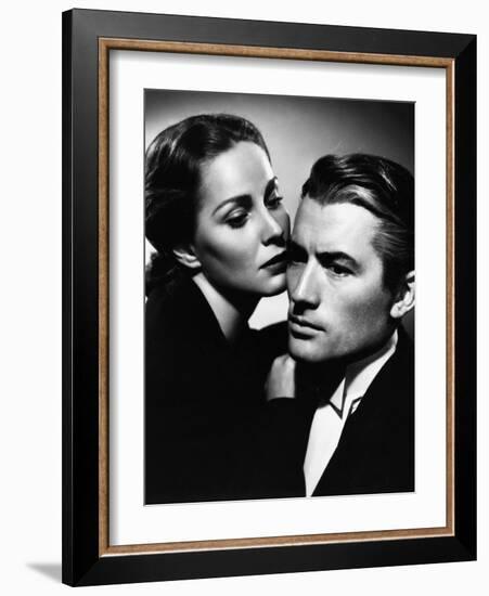 THE PARADINE CASE, 1948 directed by ALFRED HITCHCOCK Alida Valli and Gregory Peck (b/w photo)-null-Framed Photo