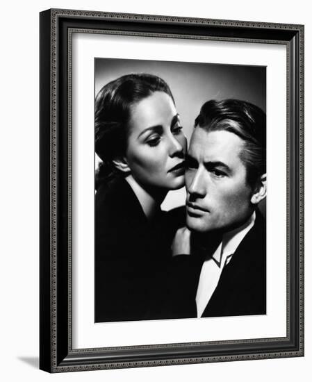 THE PARADINE CASE, 1948 directed by ALFRED HITCHCOCK Alida Valli and Gregory Peck (b/w photo)-null-Framed Photo