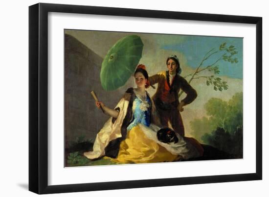 The Parasol, Cartoon for the Tapestry of the Dining Room in the Prado Palace, 1777-78-Francisco de Goya-Framed Giclee Print