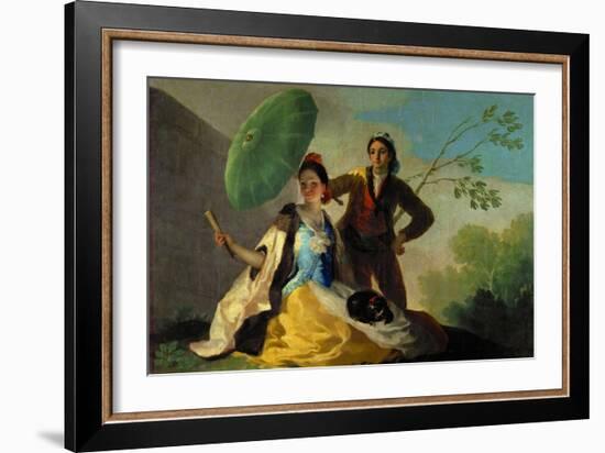 The Parasol, Cartoon for the Tapestry of the Dining Room in the Prado Palace, 1777-78-Francisco de Goya-Framed Giclee Print