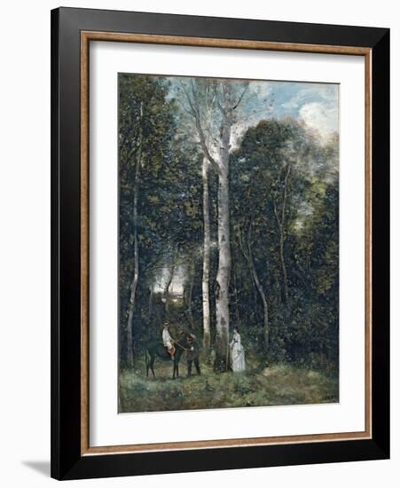 The Parc des Lions at Port-Marly, 1872-Jean-Baptiste-Camille Corot-Framed Giclee Print