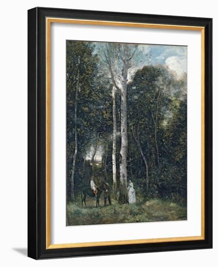 The Parc des Lions at Port-Marly, 1872-Jean-Baptiste-Camille Corot-Framed Giclee Print