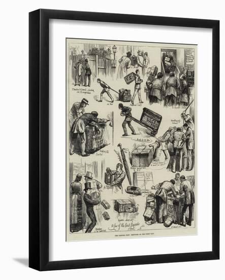 The Parcels Post, Sketches on the First Day-null-Framed Giclee Print