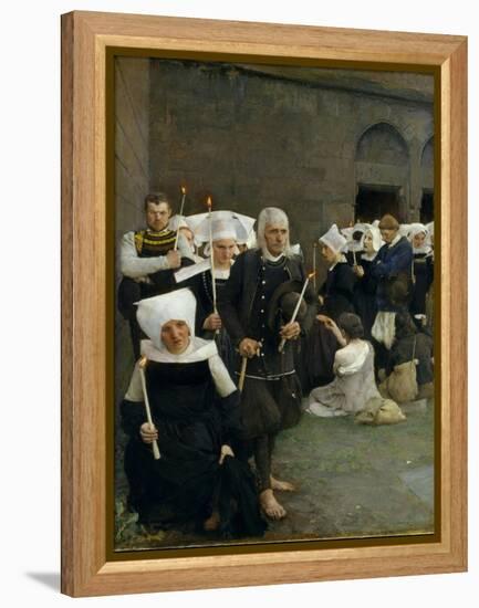 The Pardon in Brittany, 1886-Pascal Adolphe Jean Dagnan-Bouveret-Framed Premier Image Canvas