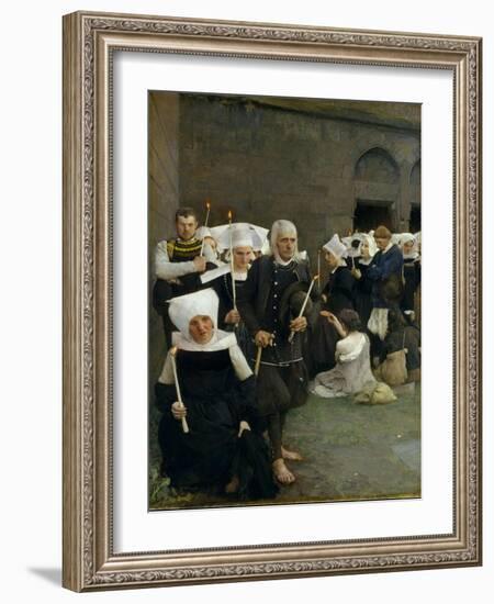 The Pardon in Brittany, 1886-Pascal Adolphe Jean Dagnan-Bouveret-Framed Giclee Print