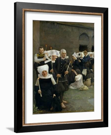 The Pardon in Brittany, 1886-Pascal Adolphe Jean Dagnan-Bouveret-Framed Giclee Print