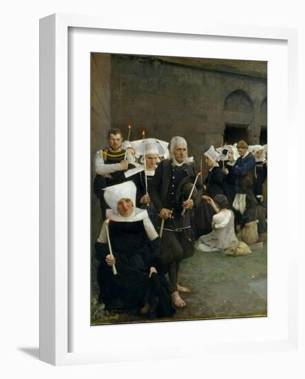 The Pardon in Brittany, 1886-Pascal Adolphe Jean Dagnan-Bouveret-Framed Giclee Print