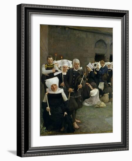 The Pardon in Brittany, 1886-Pascal Adolphe Jean Dagnan-Bouveret-Framed Giclee Print