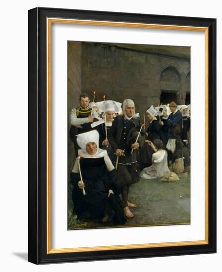 The Pardon in Brittany, 1886-Pascal Adolphe Jean Dagnan-Bouveret-Framed Giclee Print