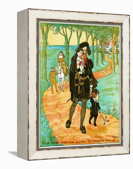 the Parents Being Dead and Gone, the Children Home He Takes , Illustration for Babes in the Wood,-Randolph Caldecott-Framed Premier Image Canvas