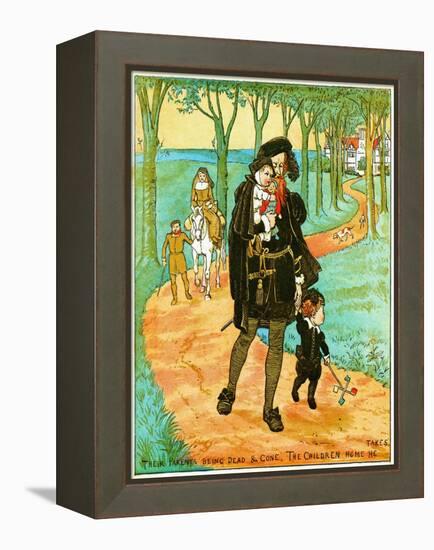 the Parents Being Dead and Gone, the Children Home He Takes , Illustration for Babes in the Wood,-Randolph Caldecott-Framed Premier Image Canvas