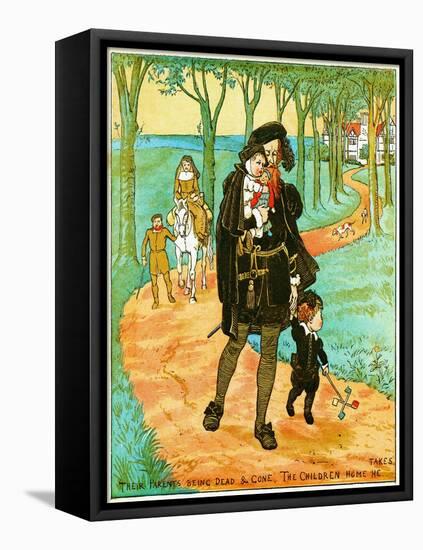 the Parents Being Dead and Gone, the Children Home He Takes , Illustration for Babes in the Wood,-Randolph Caldecott-Framed Premier Image Canvas