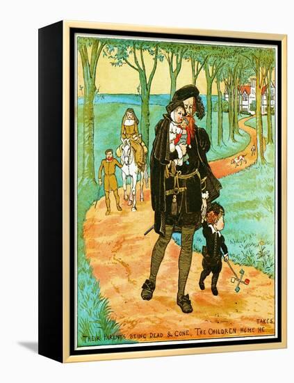 the Parents Being Dead and Gone, the Children Home He Takes , Illustration for Babes in the Wood,-Randolph Caldecott-Framed Premier Image Canvas