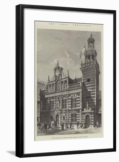 The Paris Exhibition, Dutch Building in the Avenue of Nations, Model of the Hague Townhall-null-Framed Giclee Print