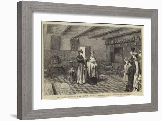 The Paris Exhibition, the Dutch House, Preparing for a Baptism in Friesland-George Goodwin Kilburne-Framed Giclee Print