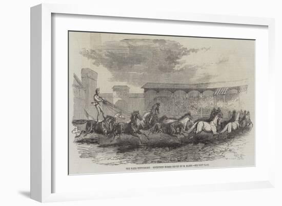 The Paris Hippodrome, Seventeen Horses Driven by M Martin-Harrison William Weir-Framed Giclee Print