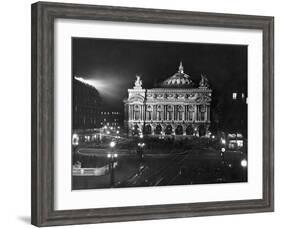 The Paris Opera House at Night-Walter Sanders-Framed Photographic Print