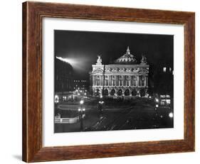 The Paris Opera House at Night-Walter Sanders-Framed Photographic Print