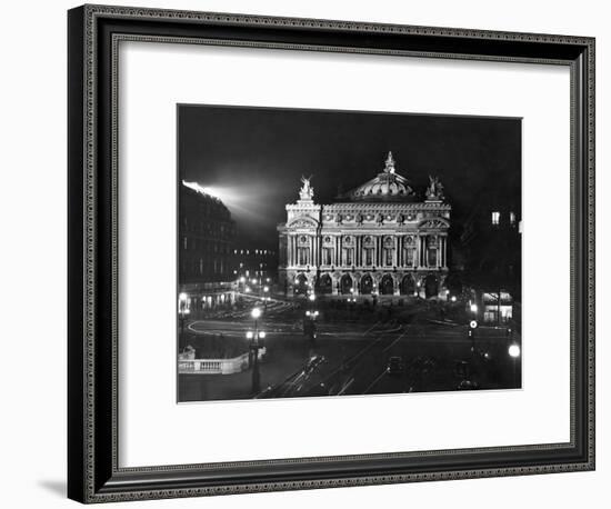 The Paris Opera House at Night-Walter Sanders-Framed Photographic Print