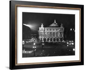 The Paris Opera House at Night-Walter Sanders-Framed Photographic Print