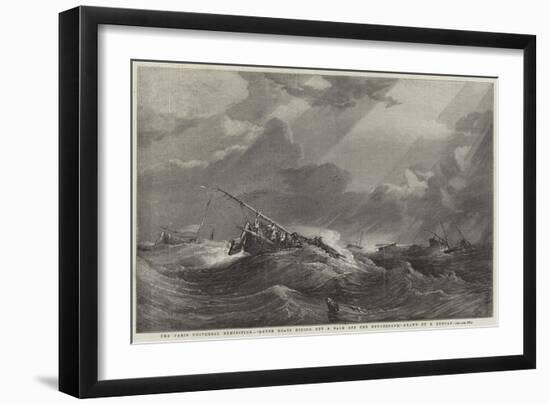 The Paris Universal Exhibition, Dutch Boats Riding Out a Gale Off the Doggerbank-Edward Duncan-Framed Giclee Print