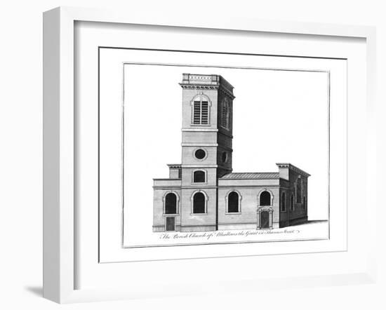 'The Parish Church of Alhallows the Great in Thames Street.', c1772-Benjamin Cole-Framed Giclee Print