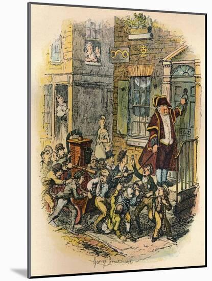 The Parish Engine, C1900-George Cruikshank-Mounted Giclee Print