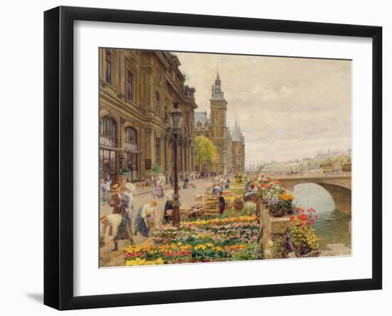 The Parisian Flower Market-Marie Francois Firmin-Girard-Framed Giclee Print