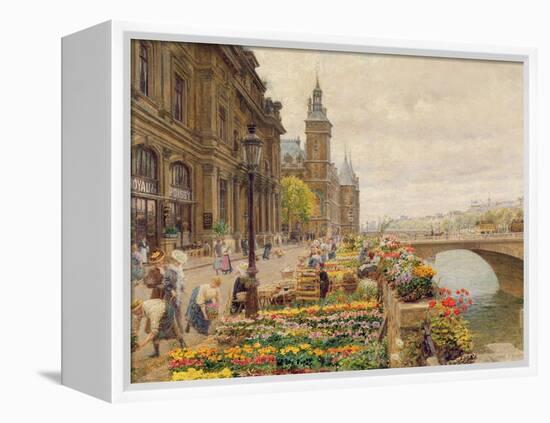 The Parisian Flower Market-Marie Francois Firmin-Girard-Framed Premier Image Canvas