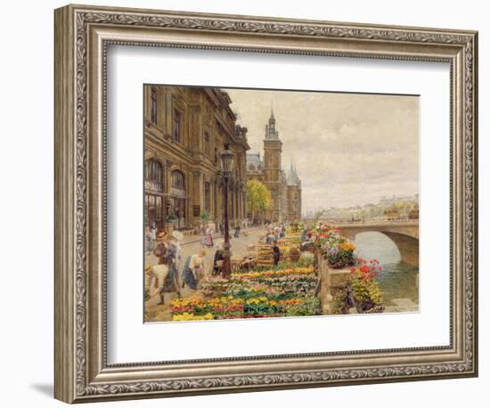 The Parisian Flower Market-Marie Francois Firmin-Girard-Framed Giclee Print