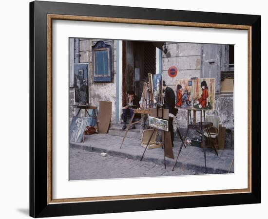 The Parisians: Artists on Place du Terte Near Sacre Coeur Montmartre-Alfred Eisenstaedt-Framed Photographic Print