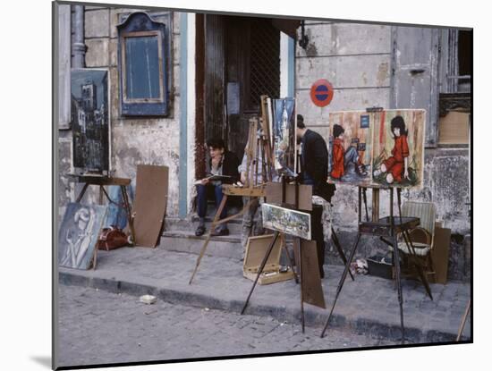 The Parisians: Artists on Place du Terte Near Sacre Coeur Montmartre-Alfred Eisenstaedt-Mounted Photographic Print