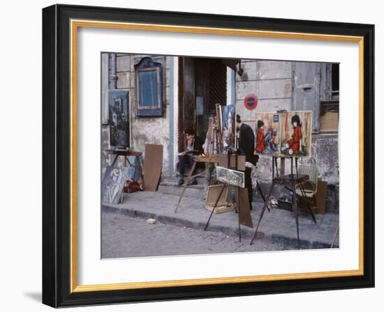 The Parisians: Artists on Place du Terte Near Sacre Coeur Montmartre-Alfred Eisenstaedt-Framed Photographic Print