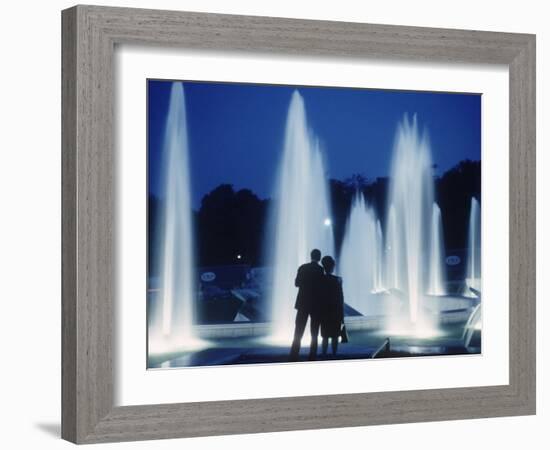 The Parisians: Jardins du Trocadero Fountains at Night-Alfred Eisenstaedt-Framed Photographic Print