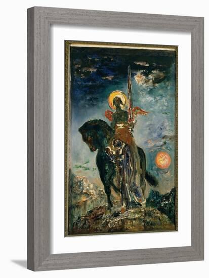 The Park and the Angel of Death Painting by Gustave Moreau (1826-1898) Sun. 1,10 X 0,37 M. Paris, M-Gustave Moreau-Framed Giclee Print