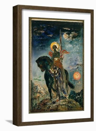 The Park and the Angel of Death Painting by Gustave Moreau (1826-1898) Sun. 1,10 X 0,37 M. Paris, M-Gustave Moreau-Framed Giclee Print