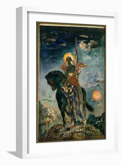 The Park and the Angel of Death Painting by Gustave Moreau (1826-1898) Sun. 1,10 X 0,37 M. Paris, M-Gustave Moreau-Framed Giclee Print