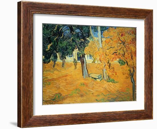 The Park at St. Paul's Hospital, St. Remy, 1889-Vincent van Gogh-Framed Giclee Print