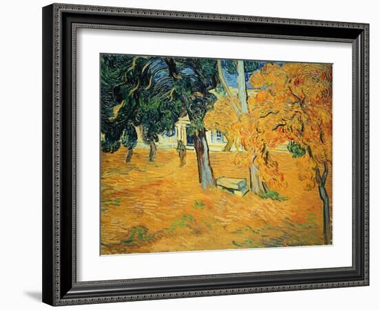 The Park at St. Paul's Hospital, St. Remy, 1889-Vincent van Gogh-Framed Giclee Print